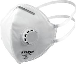STAYER FV-95, класс защиты FFP2, плоская, фильтрующая полумаска с клапаном выдоха (11113-2) - 1