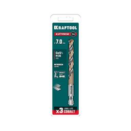 KRAFTOOL НЕХ-1/4″, d 7.0 х 109 мм, сверло по металлу для винтовёртов и шуруповертов IMPACT READY (29652-7) - 3