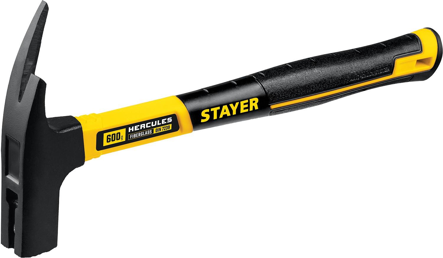 STAYER  Hercules, 600 г, молоток кровельщика с фиберглассовой рукояткой, Professional (20201_z01)