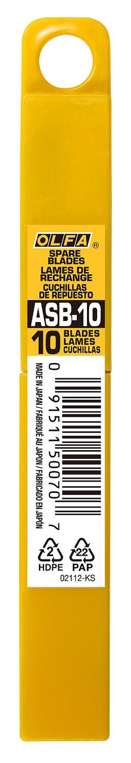 OLFA 9 мм, 10 шт, в боксе, сегментированные лезвия (OL-ASB-10) - 2