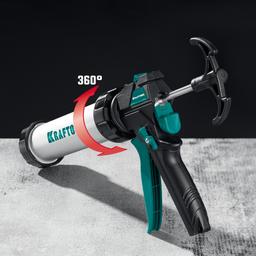 KRAFTOOL ULTRA 310 мл, прямой забор, регулировка силы давления, вариативная антикапельная система, закрытый пистолет для герметика (06677-31) - 16