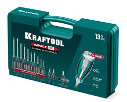KRAFTOOL IMPACT 13 шт, сквозной стержень Cr-Mo, набор ударных отверток (25035) - 2