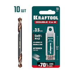 KRAFTOOL DOUBLE Сo-8 3.5х52мм, Сверло двухстороннее по металлу, сталь M42(+8%Co), класс А (29654-3.5-10) - 1