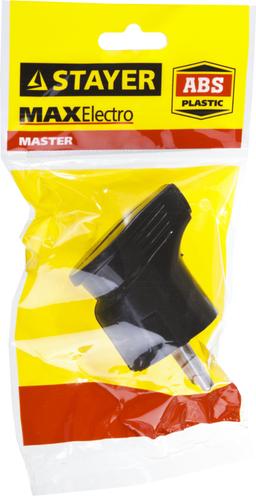 STAYER MAXElectro, черная, 16 А/220 В, 1300 Вт, угловая вилка (55161-B) - 2