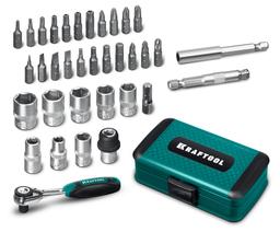 KRAFTOOL X-Drive 35, 35 предм., универсальный набор инструмента 1/4″ (27974) - 1