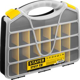 STAYER SPACE-13, 320 х 260 х 60 мм, (13"), пластиковый органайзер с 21 ячейкой (38038-13) - 1