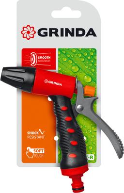 GRINDA  T-R, плавная регулировка, курок сзади, пластиковый с TPR, поливочный пистолет (8-427186) - 2