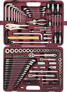 UTS0142 Набор инструмента универсальный 1/4", 3/8" и 1/2"DR, 142 предмета - 1