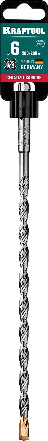 KRAFTOOL Ceratizit Carbide, 6 х 260 мм, SDS-plus бур (29320-260-06) - 2