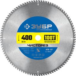 ЗУБР Чисторез, 400 x 30 мм, 100Т, пильный диск по дереву, Профессионал (36905-400-30-100) - 1