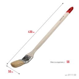 STAYER UNIVERSAL, 50 мм, 2", светлая натуральная щетина, деревянная ручка, все виды ЛКМ, радиаторная кисть (0111-50) - 2