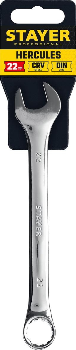 STAYER HERCULES, 22 мм, комбинированный гаечный ключ, Professional (27081-22) - 2