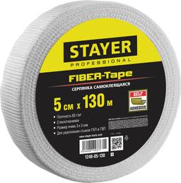 STAYER  FIBER-Tape, 5 см х 130 м, 3 х 3 мм, самоклеящаяся серпянка, Professional (1246-05-130) - 1