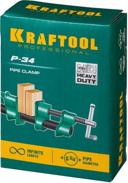 KRAFTOOL  PC-34, 3/4", трубная струбцина (32302-1) - 2