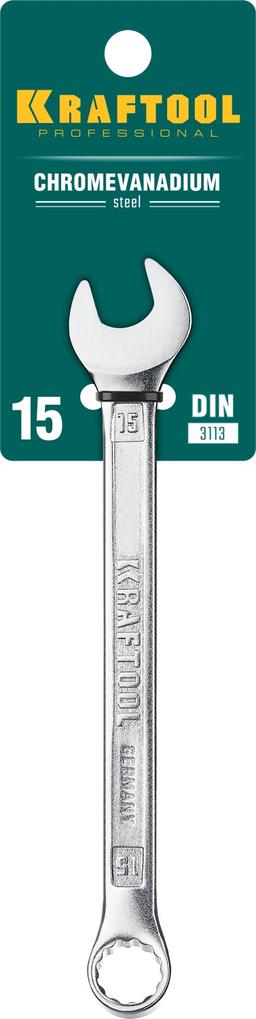 KRAFTOOL  15 мм, комбинированный гаечный ключ (27079-15) - 2