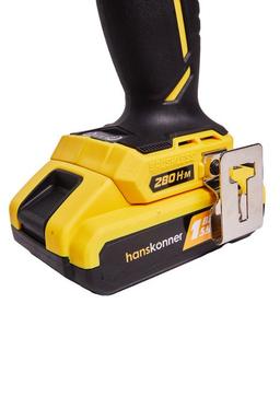 HCD18280H Винтоверт акк.б/щ.Hanskonner 18В,280Нм,2акк.Li-Ion 2,4Ач,3ск,1/4",быст.зар,Unibattery - 6