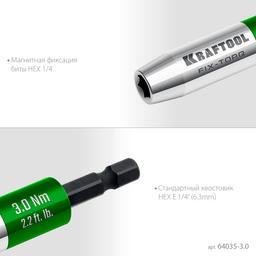 KRAFTOOL FIX-TORQ 3.0 Нм динамометрический адаптер для бит (64035-3.0) - 7