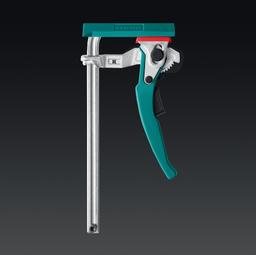 KRAFTOOL KRAFTFLEX, KLT-160, 160/60 мм, универсальная, цельнокованая, рычажная, быстрозажимная, в T-track струбцина (32331-160) - 3