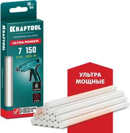 KRAFTOOL Ultra Power, 7 х 150 мм, 16 шт, прозрачные, ультрамощные клеевые стержни (06837-16) - 1