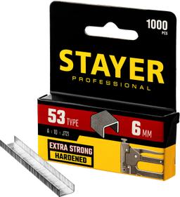 STAYER скобы тип 53 (A/10/JT21), 6 мм, калибр 23GA. 1000 шт. (3159-06) - 1