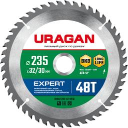 URAGAN Expert, 235 х 32/30 мм, 48Т, пильный диск по дереву (36802-235-32-48) - 1