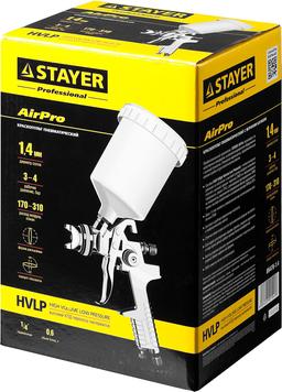 STAYER AirPro G, HVLP 1.4 мм, пневматический краскопульт с верхним бачком, Professional (06476-1.4) - 2