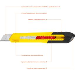 STAYER QUICK-18, 18 мм, нож из АБС пластика (0910) - 3