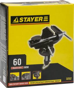 STAYER HERCULES, 60 мм, настольные тиски для точных работ, Professional (3252) - 2