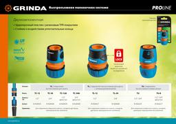 GRINDA TC-34A, 3/4", с автостопом, пластиковый с TPR, для шланга, быстросъемный соединитель, PROLine (8-426430) - 4