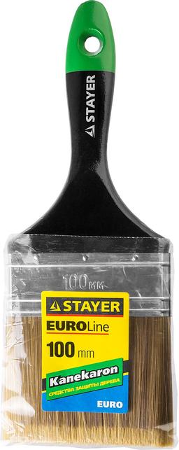 STAYER UNIVERSAL-ARTEX, 100 мм, 4", искусственная щетина, деревянная ручка, для высокотекучих ЛКМ, плоская кисть (0106-100) - 2