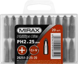 MIRAX PH2, 25 мм, 20 шт, биты (26251-2-25-20) - 1