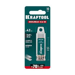 KRAFTOOL DOUBLE Сo-8 4.2х55мм, Сверло двухстороннее по металлу, сталь M42(+8%Co), класс А (29654-4.2-10) - 3