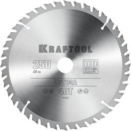 KRAFTOOL Optima, 250 х 30 мм, 40Т, пильный диск по дереву (36951-250-30) - 1