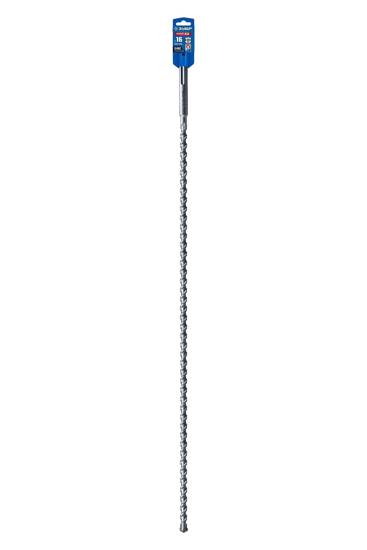 ЗУБР ПРОФИ-4Х 16x1360/1500 мм, SDS-max бур, ПРОФЕССИОНАЛ (29350-1360-16)