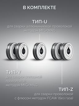 ЗУБР MIG & CUT 5-в-1, MIG / MAG, PLASMA CUT, FCAW, MMA, TIG, 220 А, полуавтомат сварочный, с газом / без газа, горелка ПСГ-220 (ПСГ-М9-220-Р) - 7