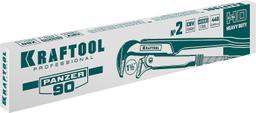 KRAFTOOL PANZER-90, №2, 1.5", 440 мм, трубный ключ с прямыми губками (2734-15) - 2