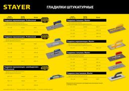 STAYER 130 х 280 мм, зуб 8 х 8 мм, штукатурная гладилка, Professional (0802-08) - 2
