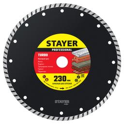 STAYER Turbo, 230 мм, (22.2 мм, 7 х 3.1 мм), сегментированный алмазный диск, Professional (3662-230) - 1