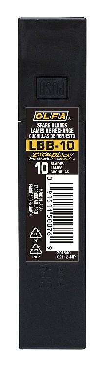 OLFA  EXCEL BLACK, 18 мм, 10 шт, в боксе, сегментированные лезвия (OL-LBB-10) - 2