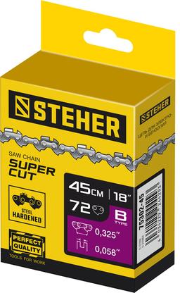 STEHER  type B, шаг 0.325", паз 1.5 мм, 72 звена, цепь для бензопил (75302-45) - 1