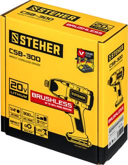STEHER V1, 20 В, 300 Н·м, без АКБ, бесщеточный винтоверт (CSB-300) - 3