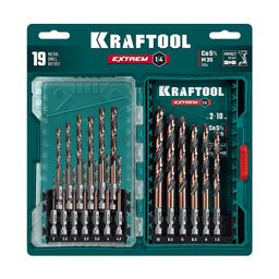 KRAFTOOL НЕХ-1/4″, 19 шт, набор сверл по металлу для винтовёртов и шуруповертов IMPACT READY (29652-H19) - 5