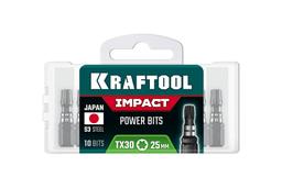 KRAFTOOL Impact TX 30, 25 мм, 10 шт, ударные биты (26195-30-25-S10) - 2