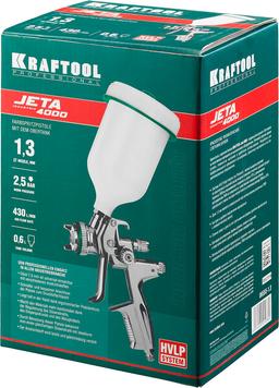 KRAFTOOL JETA 4000, HVLP, 1.3 мм, пневматический краскопульт с верхним бачком (06555-1.3) - 2