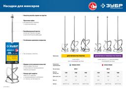 ЗУБР М14, d120 мм, насадка-миксер для тяжелых растворов "снизу-вверх", Профессионал (МНТ-П120) - 4
