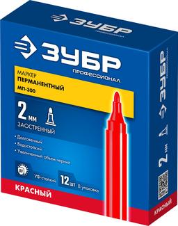 ЗУБР МП-300 красный, 2 мм перманентный маркер (06322-3) - 3