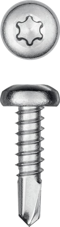 KRAFTOOL DS-P, 13 х 3.5 мм, А2, сверло, полукруглая головка, ТХ15, 1000 шт, саморез нержавеющий (300931-35-013) - 1