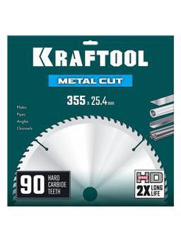 KRAFTOOL Metal Cut 355 х 25.4 мм, 90Т, диск пильный по металлу и стали (36954-355-25.4-90) - 2