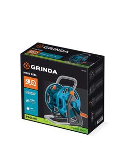 GRINDA HR-60, для шлангов 60м x 1/2″ и 30м х 3/4″, стальные опоры, пластиковый барабан, катушка для шлангов ProLine (428451) - 2