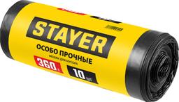 STAYER  HEAVY DUTY, 360 л, 10 шт, черные, особопрочные, строительные мусорные мешки (39157-360) - 1